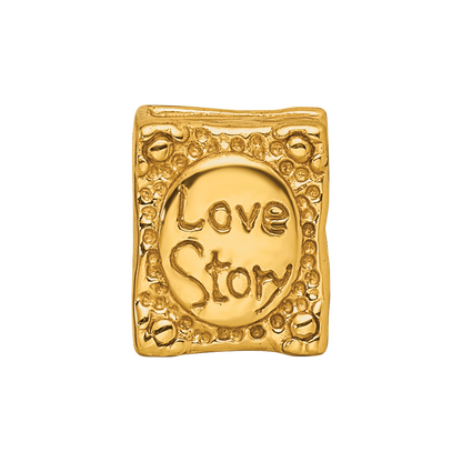 Sterling Silver Gold-plated Reflections Love Story Book Bead
