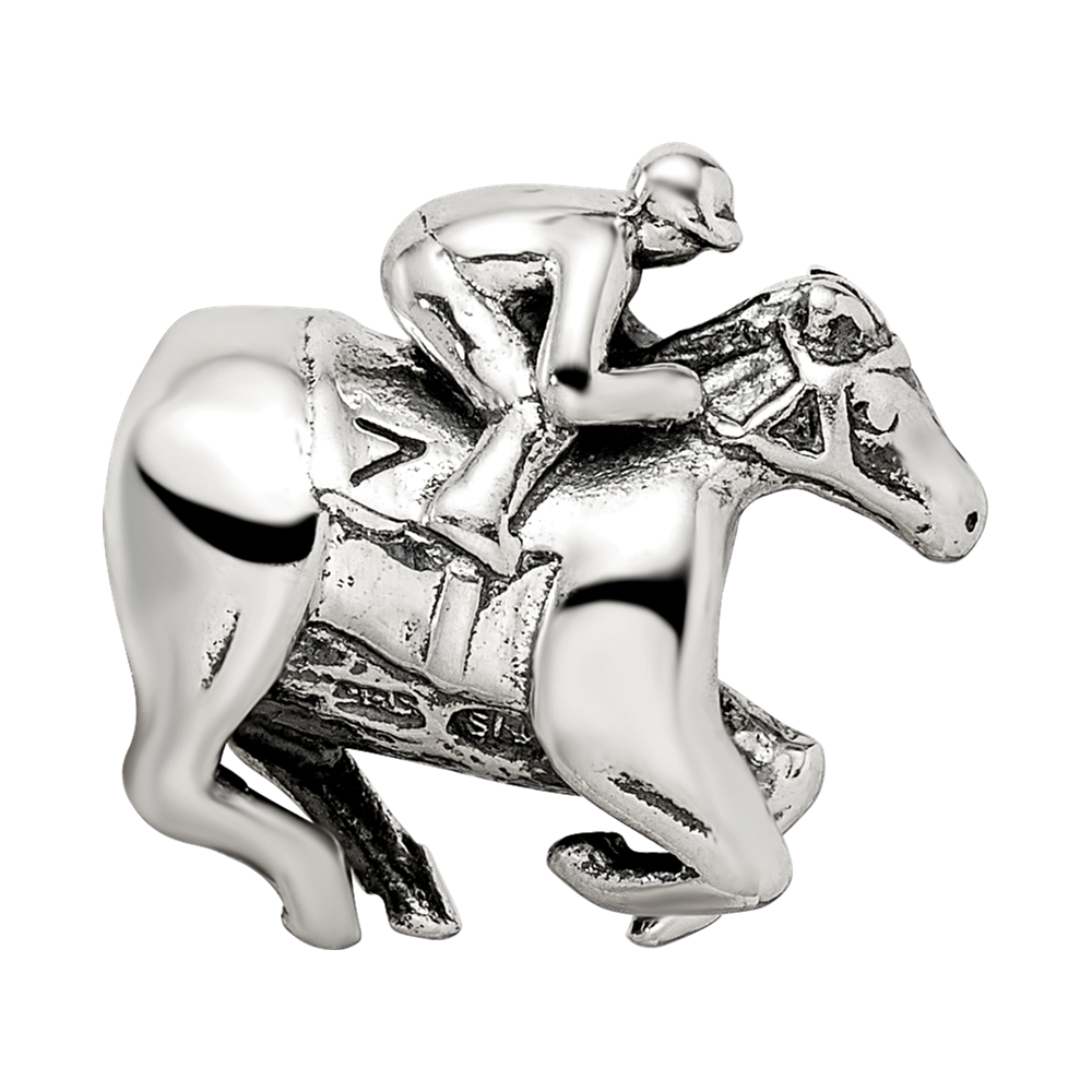 Sterling Silver Reflections Race Horse Bead