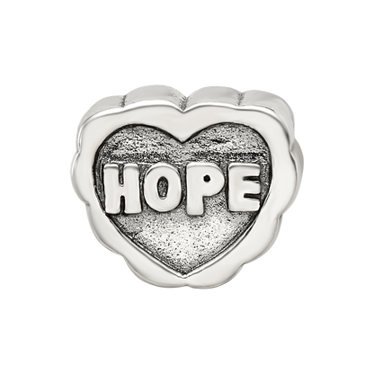 Sterling Silver Reflections Hope Heart Bead
