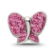 Sterling Silver Reflections Pink Preciosa Crystal Butterfly Bead