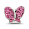 Sterling Silver Reflections Pink Preciosa Crystal Butterfly Bead