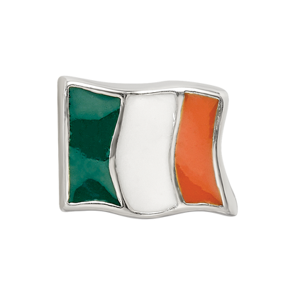 Sterling Silver Reflections Enameled Ireland Flag Bead