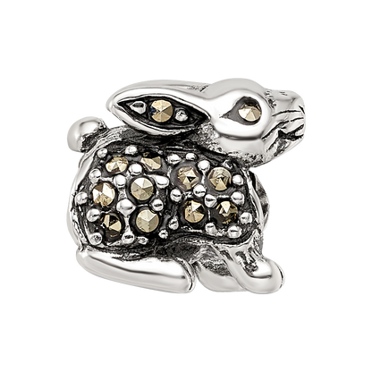 Sterling Silver Reflections Marcasite Rabbit Bead