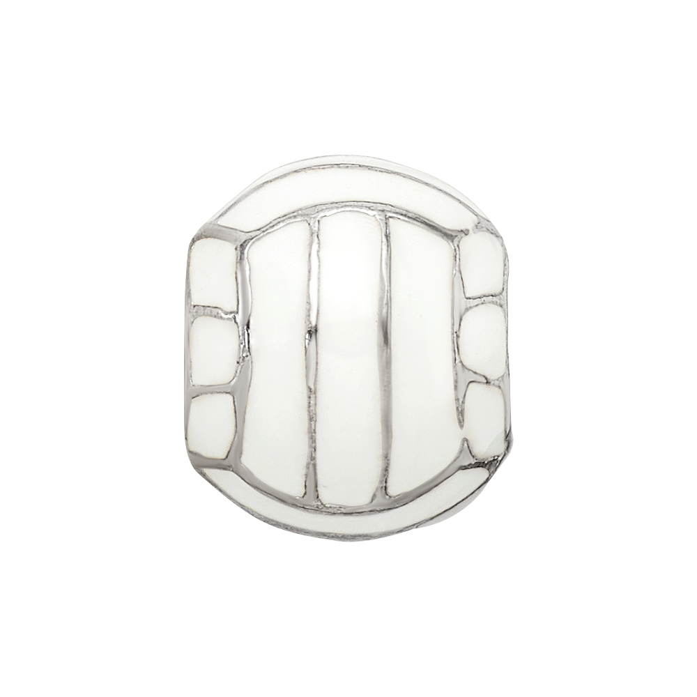 Sterling Silver Reflections Enameled Volleyball Bead