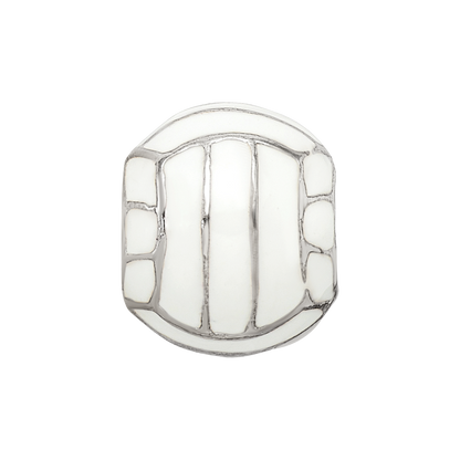 Sterling Silver Reflections Enameled Volleyball Bead