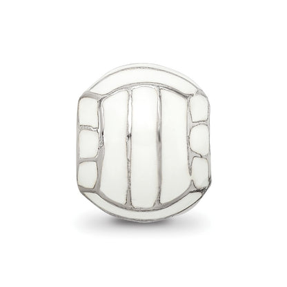 Sterling Silver Reflections Enameled Volleyball Bead