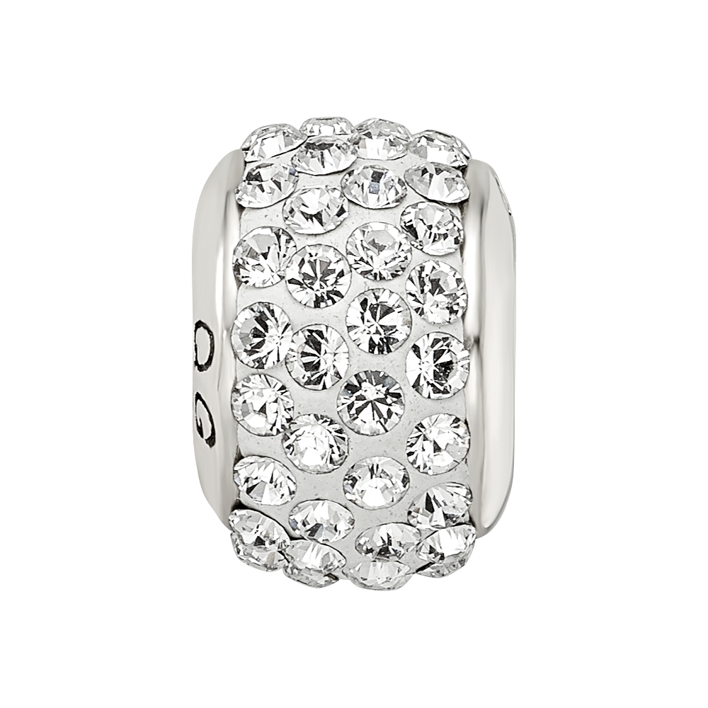 Sterling Silver Reflections White Full Preciosa Crystal Bead