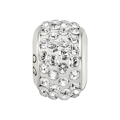 Sterling Silver Reflections White Full Preciosa Crystal Bead