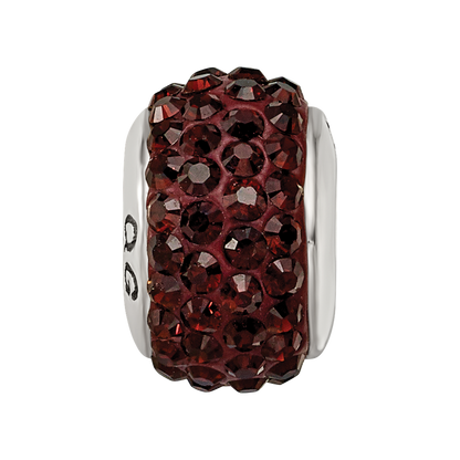 Sterling Silver Reflections Brown Full Preciosa Crystal Bead