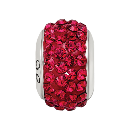 Sterling Silver Reflections Red Full Preciosa Crystal Bead