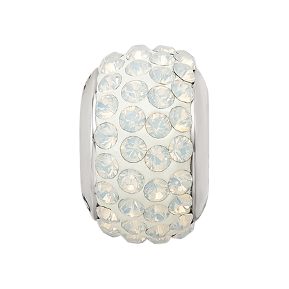 Sterling Silver Reflections Cream Full Preciosa Crystal Bead
