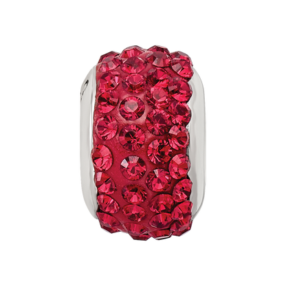Sterling Silver Reflections Scarlet Full Preciosa Crystal Bead