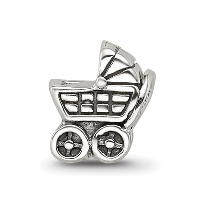 Sterling Silver Reflections Baby Carriage Bead