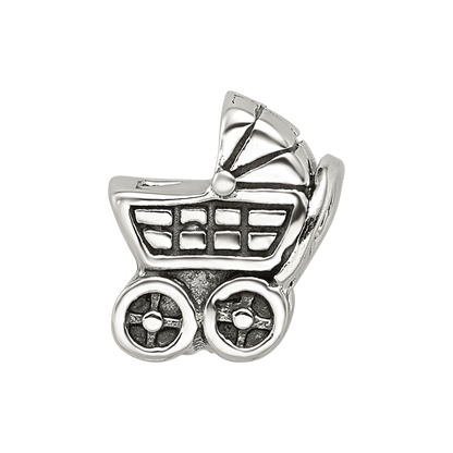 Sterling Silver Reflections Baby Carriage Bead