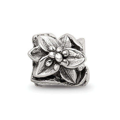 Sterling Silver Reflections Plumeria Floral Bead