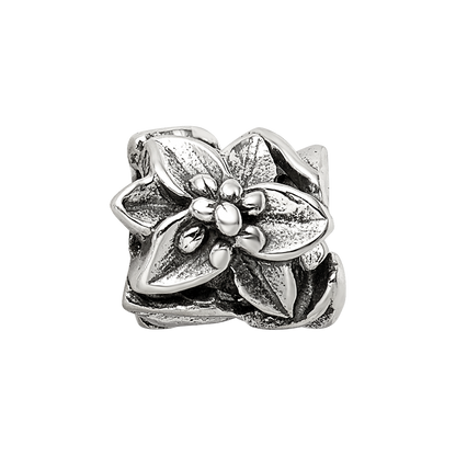 Sterling Silver Reflections Plumeria Floral Bead