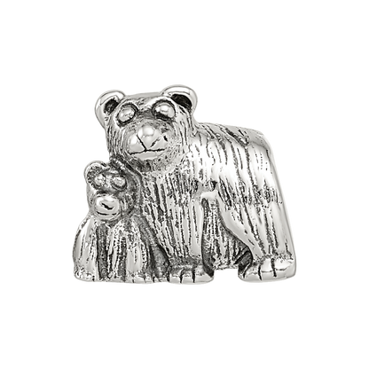 Sterling Silver Reflections Mama & Baby Bear Bead