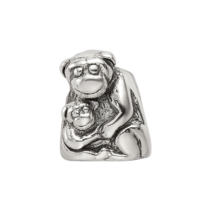 Sterling Silver Reflections Mama & Baby Monkey Bead