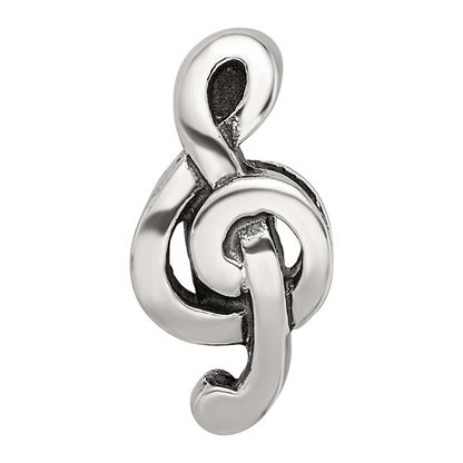 Sterling Silver Reflections Treble Clef Bead