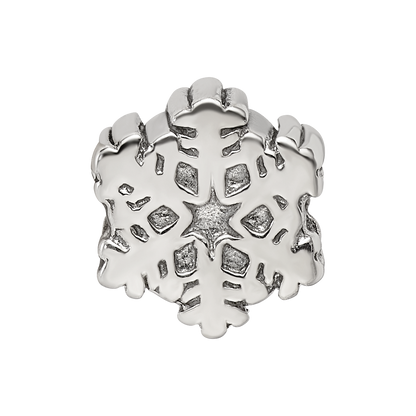 Sterling Silver Reflections Snowflake Bead