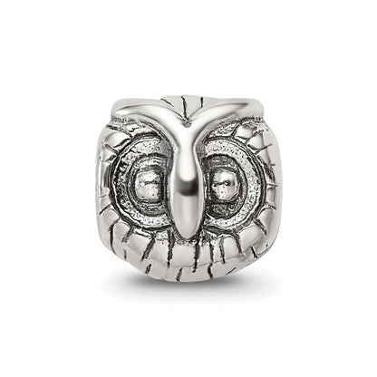 Sterling Silver Reflections Owl Head Bead