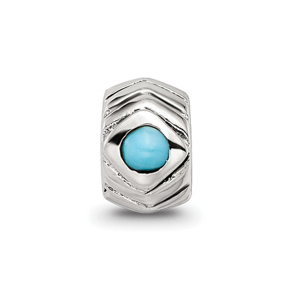 Sterling Silver Reflections Turquoise Bead