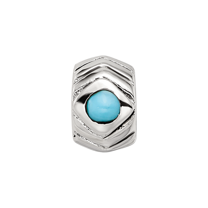 Sterling Silver Reflections Turquoise Bead