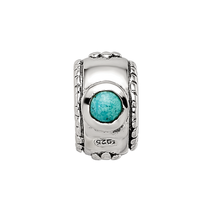 Sterling Silver Reflections Turquoise Bead