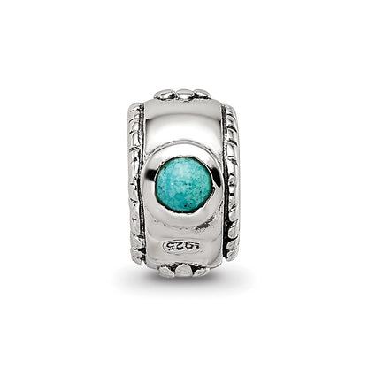 Sterling Silver Reflections Turquoise Bead