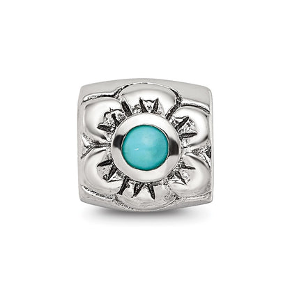 Sterling Silver Reflections Turquoise Bead