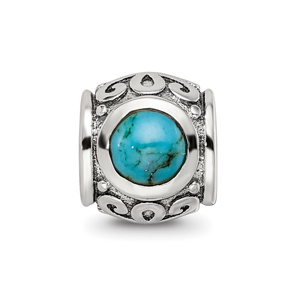 Sterling Silver Reflections Turquoise Bead