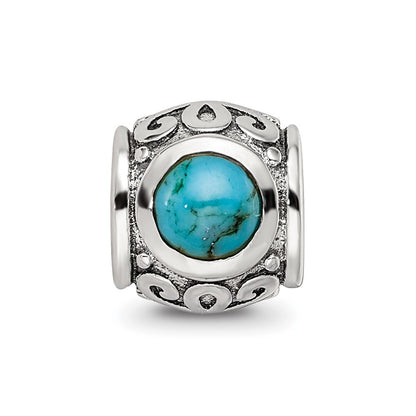 Sterling Silver Reflections Turquoise Bead