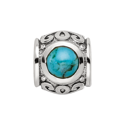 Sterling Silver Reflections Turquoise Bead