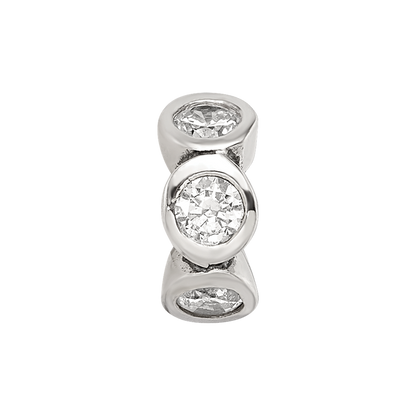 Sterling Silver Reflections CZ Bead