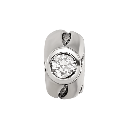 Sterling Silver Reflections CZ Bead