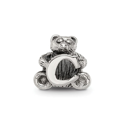 Sterling Silver Reflections Kids Letter C Bead
