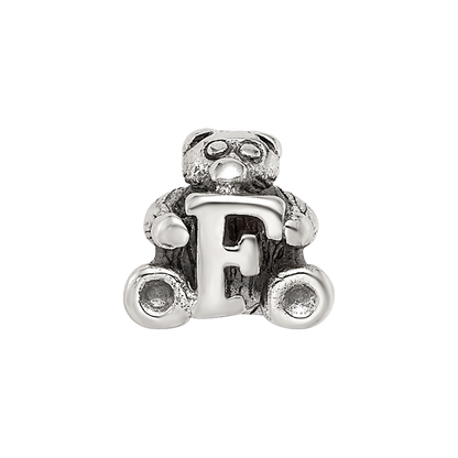 Sterling Silver Reflections Kids Letter F Bead