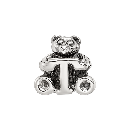 Sterling Silver Reflections Kids Letter T Bead