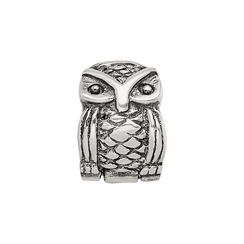 Sterling Silver Reflections Kids Owl Clip Bead